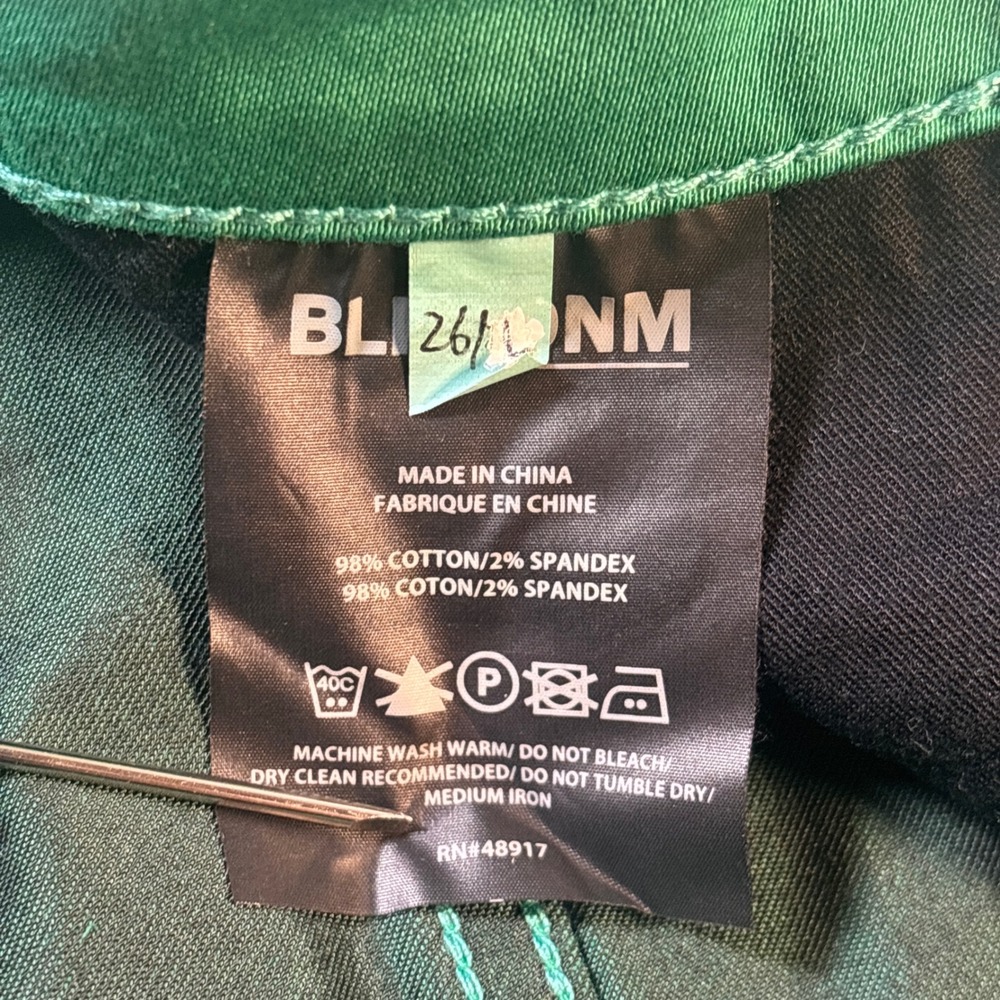 BLK DNM Green Zipper Ankle Skinny Jeans Women Size‎ 26 NWOT - Picture 5 of 10